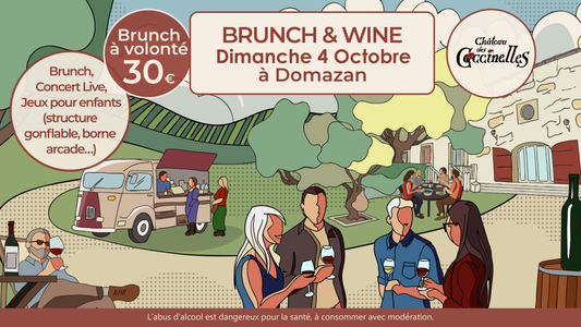 Brunch & Wine fin des vendanges au Château des Coccinelles à Domazan, dimanche 4 octobre 2026 - Gard, entre Avignon et Nîmes, proche du Pont du Gard