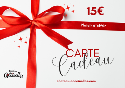 Carte cadeau sur nos vins et activités oenotouristiques