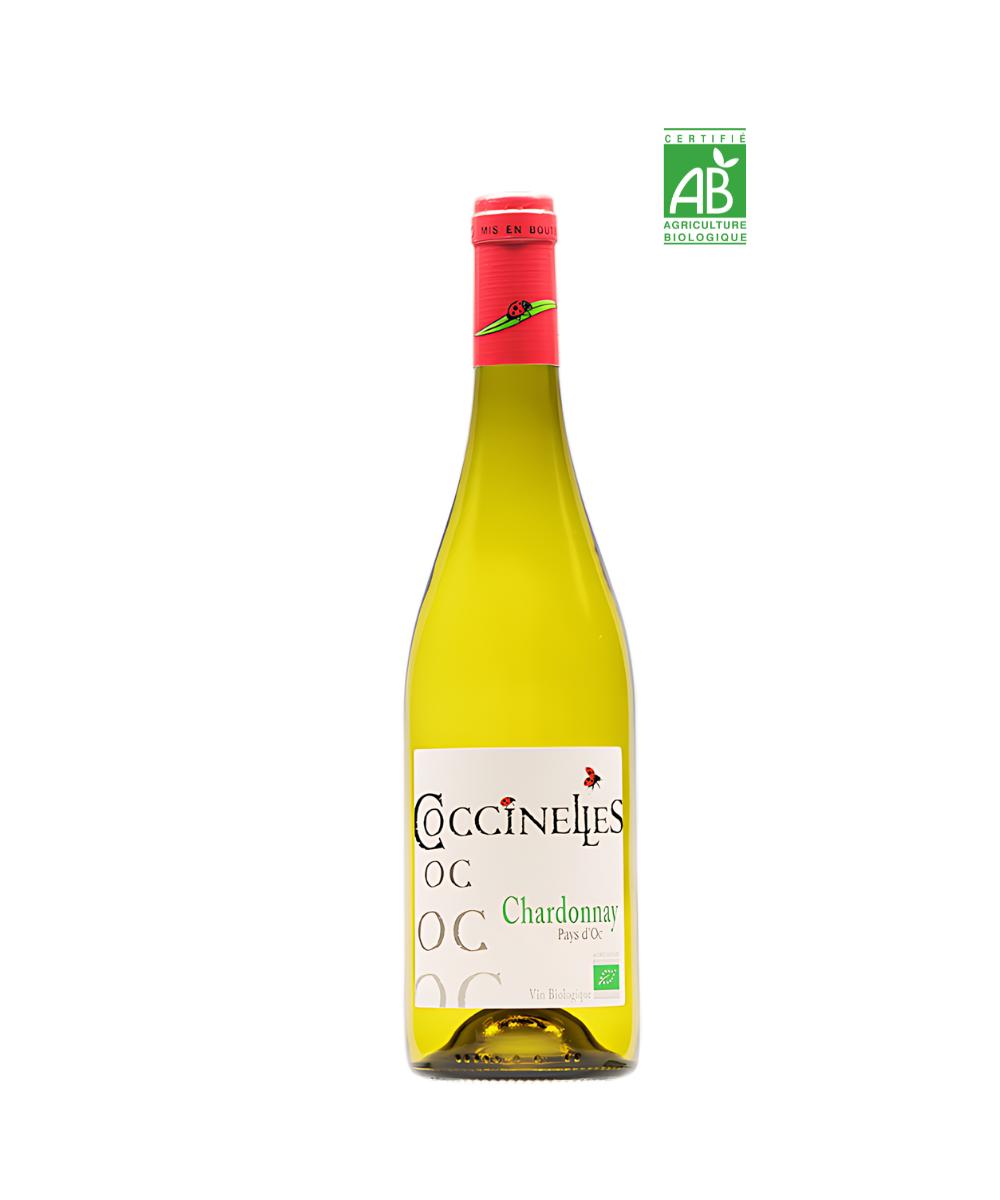 Château des Coccinelles - Vin blanc -  Chardonnay  - Vin biologique vegan - IGP Pays D'oc (Gard) (30) - Médaillé