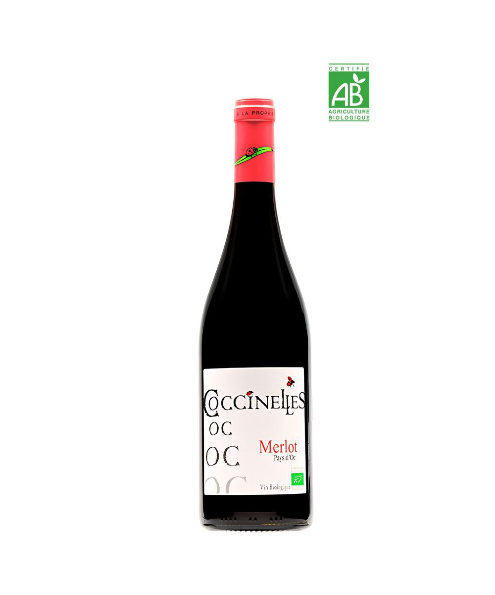 Château des Coccinelles - Vin rouge -  Merlot - Vin biologique vegan - IGP Pays D'oc (Gard) (30) 