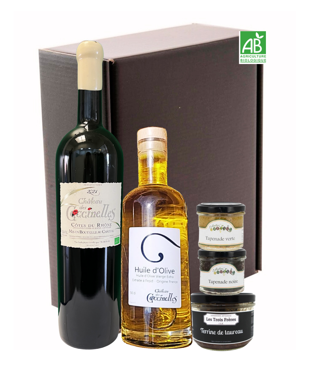 Coffret Gourmand - Château des Coccinelles : Magnum, Huile et Tartinables